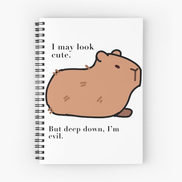 Item preview, Cute but evil capybara  designed and sold by lilartisticbee.