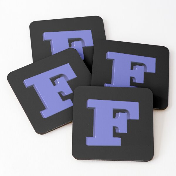 Item preview, The Letter F Dimensional Lavender on Black designed and sold by Art in My Loft.