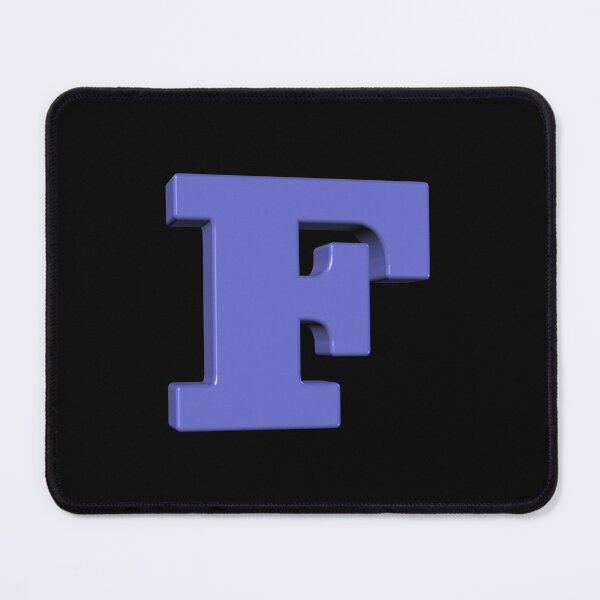 Item preview, The Letter F Dimensional Lavender on Black designed and sold by Art in My Loft.