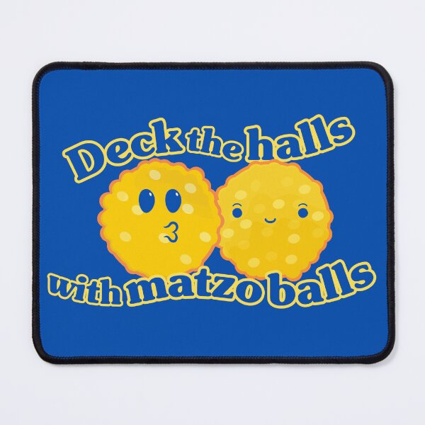 Item preview, Deck the halls with matzo balls (Happy Hanukkah) designed and sold by YonderAndBeyond.