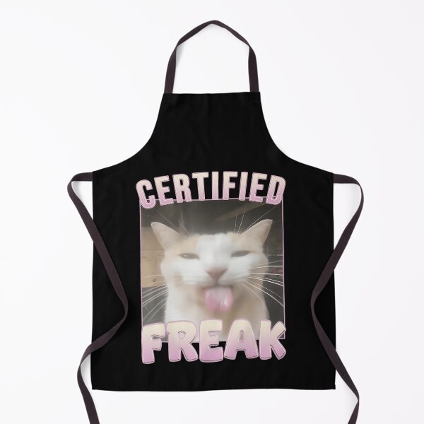 Item preview, CERTIFIED FREAK - Funny Cat Meme - Tongue Out Kitty designed and sold by Damcoc.