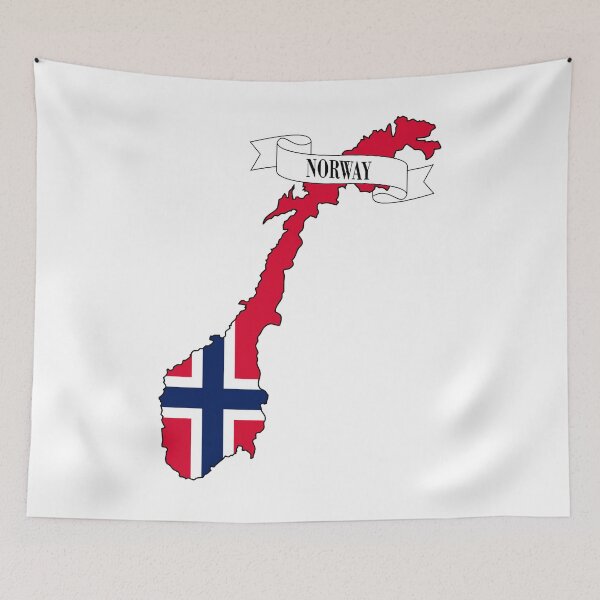 Item preview,  Norway flag map designed and sold by visual adventures.