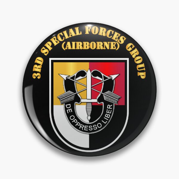 Item preview, SOF - 3rd SFG Flash w Txt V1 designed and sold by Military Insignia Products.
