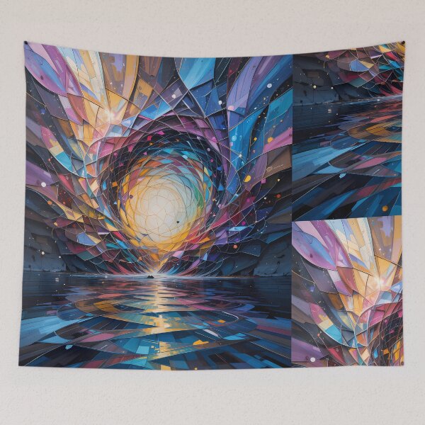 Item preview, Geometric Worlds Beyond Imagination Landscapes Surreal Art Magic designed and sold by ART ATTACK ZONE.
