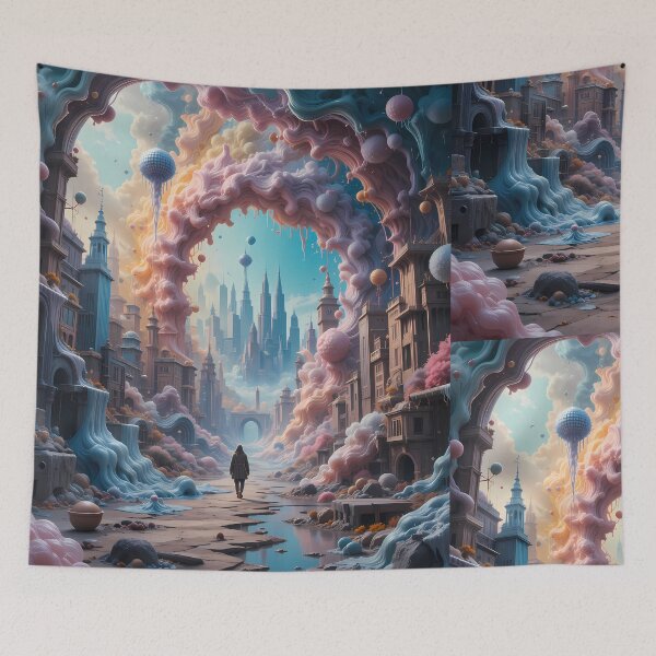 Item preview, Dystopic Worlds Beyond Imagination Landscapes Surreal Art Magic designed and sold by ART ATTACK ZONE.