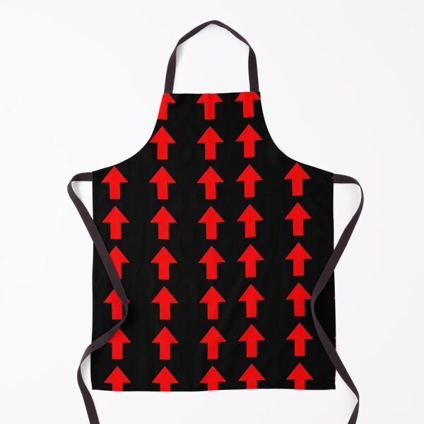 Item preview, Red flow direction tape on black background. A long horizontal black decorative stripe with multiple red arrows designed and sold by Giree07.