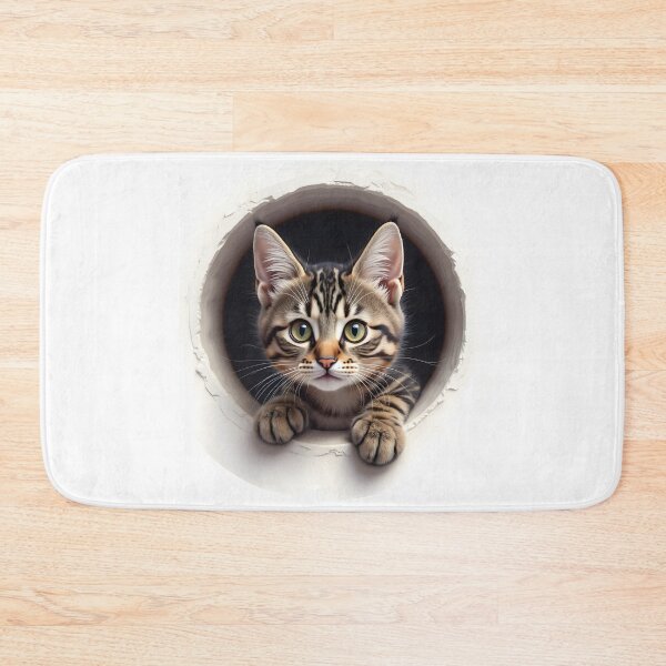 Item preview, Playful Cat Peeking Through: A Depth Illusion Art designed and sold by Eiadlight.