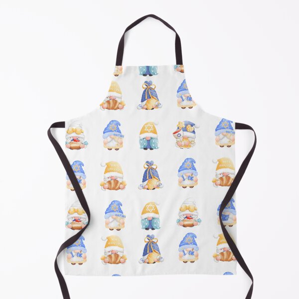 Item preview, Happy Hanukkah Gnomes pattern - Blue and Gold designed and sold by YonderAndBeyond.