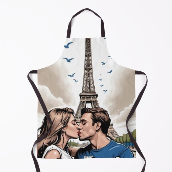 Item preview, Couple kissing under Eiffel Tower designed and sold by GhumGham.