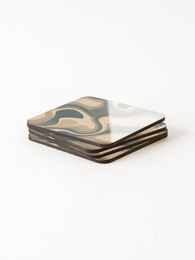 Thumbnail 4 of 5, Coasters (Set of 4), Abstract Wavy Pattern designed and sold by RuiFernandes.