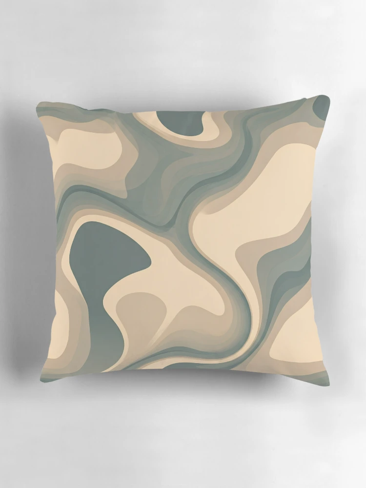 Thumbnail 3 of 4, Pillow, Abstract Wavy Pattern designed and sold by Rui Fernandes.