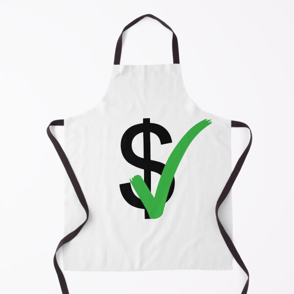 Item preview, Verified dollar sign and check mark. Black dollar currency symbol with green tick on white isolated background. designed and sold by Giree07.