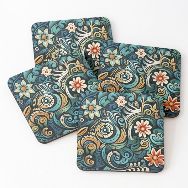 Item preview, Floral Polynesian Patterns - Tribal Art designed and sold by Guesso.