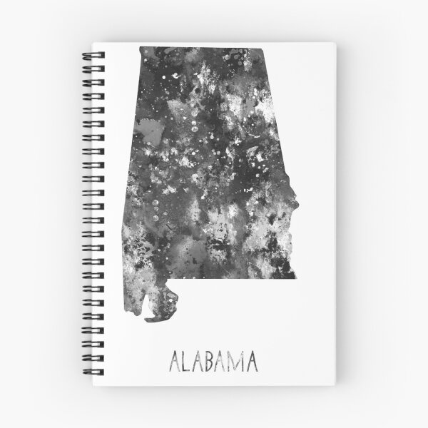 Item preview, Alabama, Alabama map, Alabama art, watercolor Alabama designed and sold by Rosaliartbook.