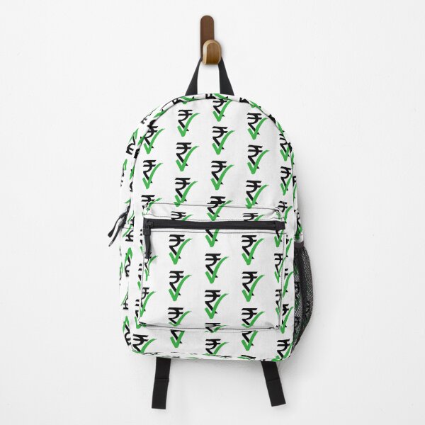Item preview, Indian rupee currency symbol with green right tick mark. Black sign of rupee and green tick on white background. designed and sold by Giree07.