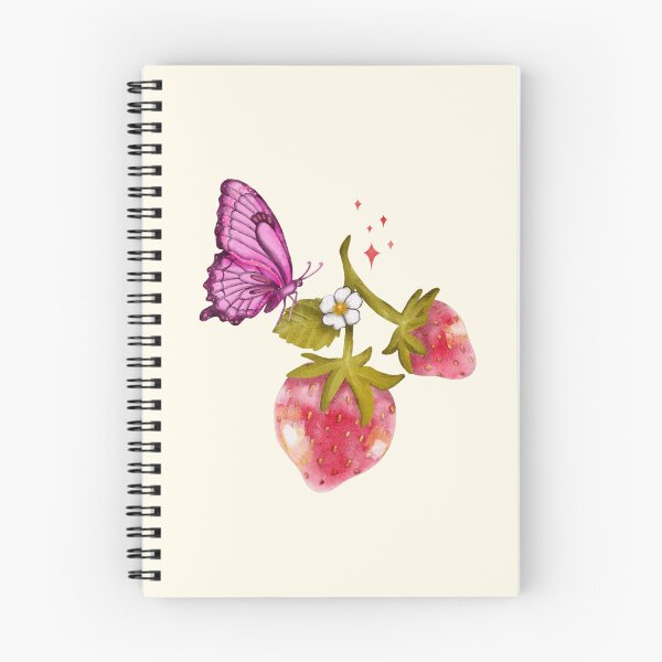 Item preview, Butterfly on strawberry designed and sold by pinkyfish1010.