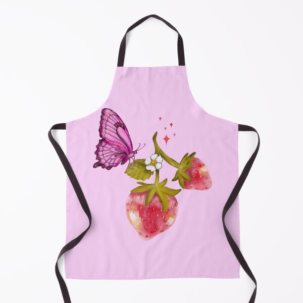 Item preview, Butterfly on strawberry designed and sold by pinkyfish1010.