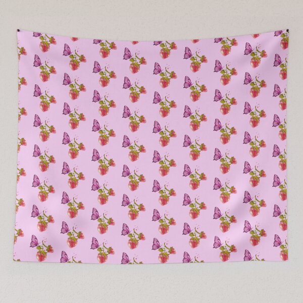 Item preview, Butterfly on strawberry designed and sold by pinkyfish1010.