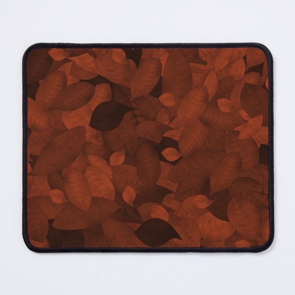 Item preview, Moody Tossed Privet Leaves Monochrome Dark Orange Halfdrop a93917 designed and sold by Art in My Loft.