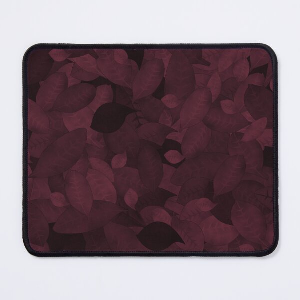 Item preview, Moody Tossed Privet Leaves Monochrome Burgundy Halfdrop 642536 designed and sold by Art in My Loft.
