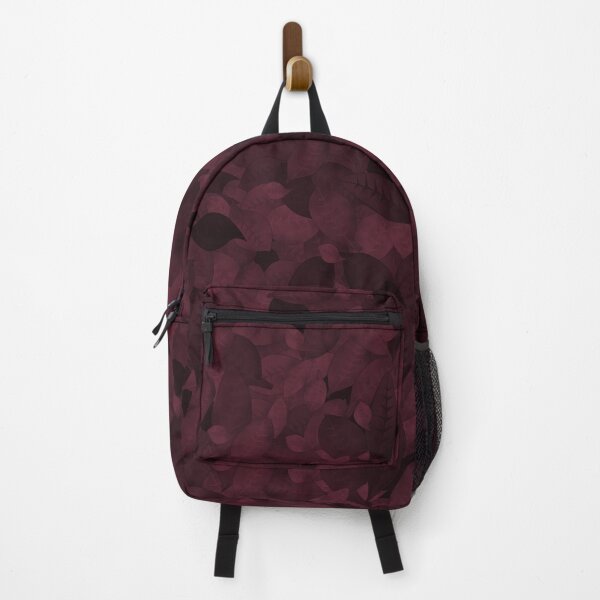 Item preview, Moody Tossed Privet Leaves Monochrome Burgundy Halfdrop 642536 designed and sold by Art in My Loft.