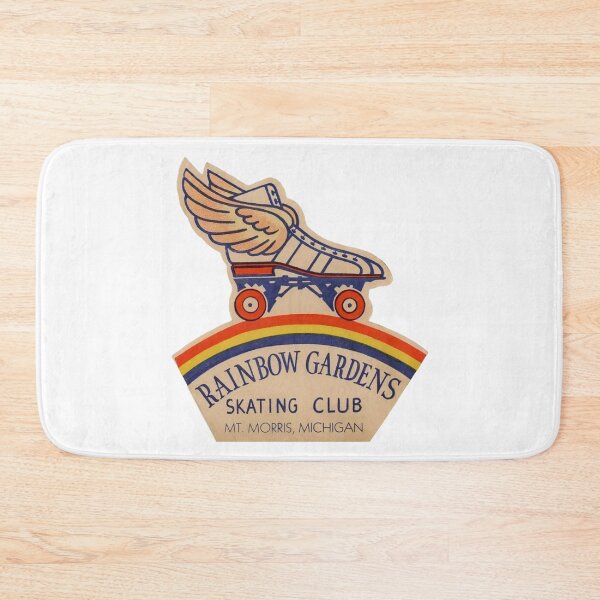 Item preview, Rainbow Gardens Skating Club Mt Morris Michigan Roller Skating Rink Sticker Decal Label designed and sold by tislord.
