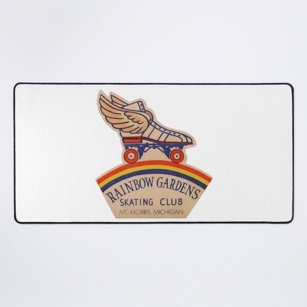 Item preview, Rainbow Gardens Skating Club Mt Morris Michigan Roller Skating Rink Sticker Decal Label designed and sold by tislord.