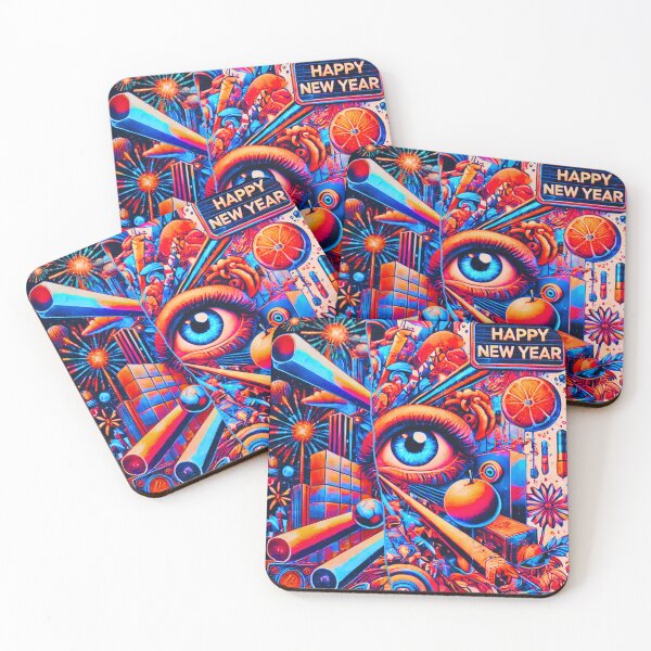Item preview, Vibrant Psychedelic New Year Eye Art designed and sold by DreamsArtwear.