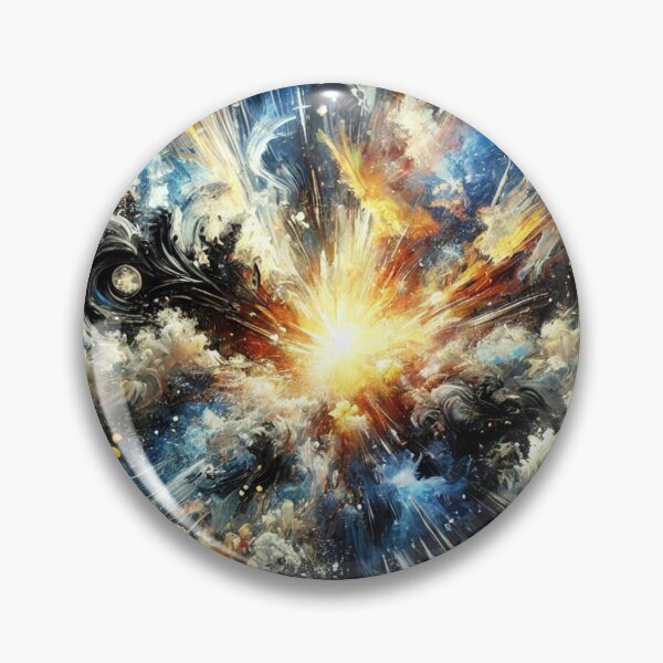 Item preview, Cosmic Explosion Artwork : Vibrant Space Burst Abstract Painting designed and sold by Waltzia.