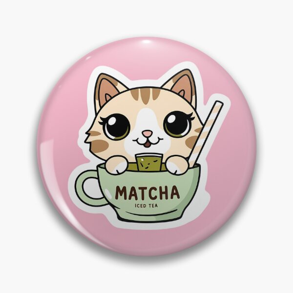 Item preview, A cute Kitty having Matcha| Matcha Iced Tea | Gobble Gala  designed and sold by Kids GobbleGala.