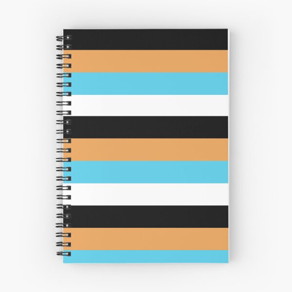 Aperçu de l'œuvre Rayures horizontales noires, blanches, orange et bleues créée et vendue par AbstractIdeas.
