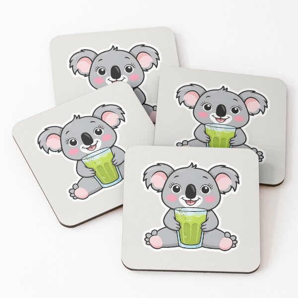Artikelvorschau, Ein süßer Koala beim Matcha | Matcha-Eistee | Gobble Gala entworfen und verkauft von Kids GobbleGala.