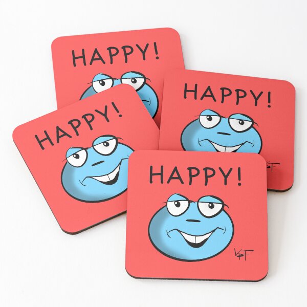 Item preview, HAPPY! (Blue) designed and sold by Virtual Pathfinder.