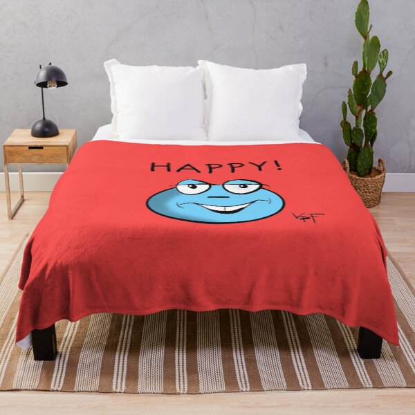 Item preview, HAPPY! (Blue) designed and sold by Virtual Pathfinder.
