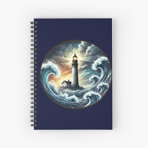Item preview, Watercolor Lighthouse by the Sea - Serene Coastal Digital Art designed and sold by CreationbyNiki.