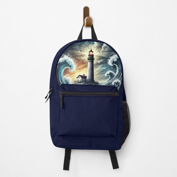 Item preview, Watercolor Lighthouse by the Sea - Serene Coastal Digital Art designed and sold by CreationbyNiki.