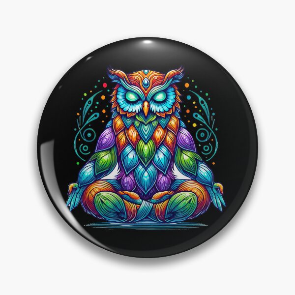 Item preview, Meditating Owl. Cherish Mindful Moments Today designed and sold by Tiszert.