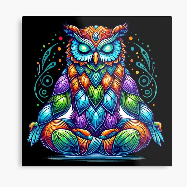 Item preview, Meditating Owl. Cherish Mindful Moments Today designed and sold by Tiszert.