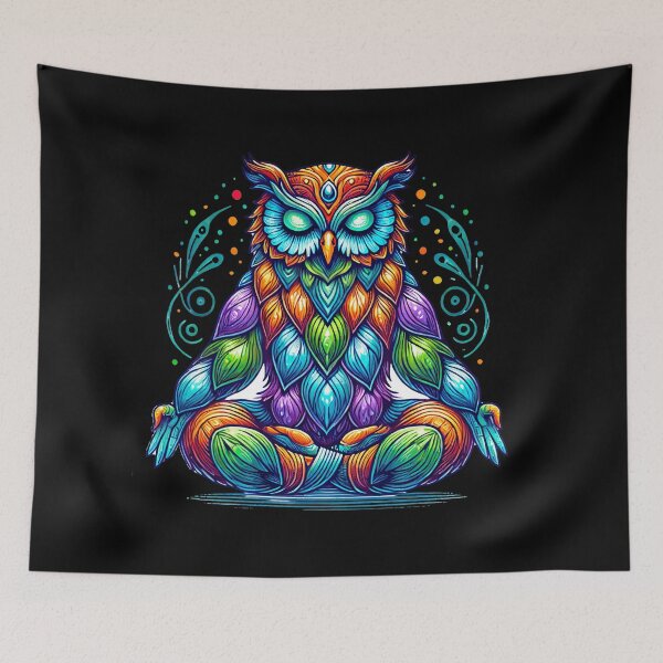 Item preview, Meditating Owl. Cherish Mindful Moments Today designed and sold by Tiszert.