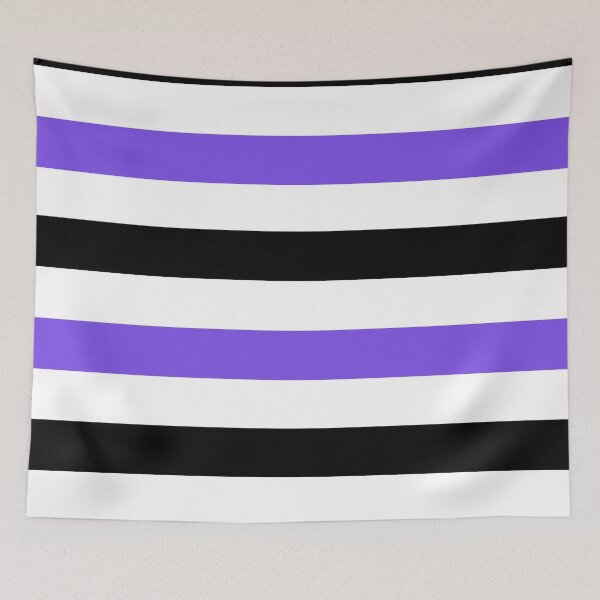Item preview, Black, White, and Purple Horizontal Stripes designed and sold by AbstractIdeas.