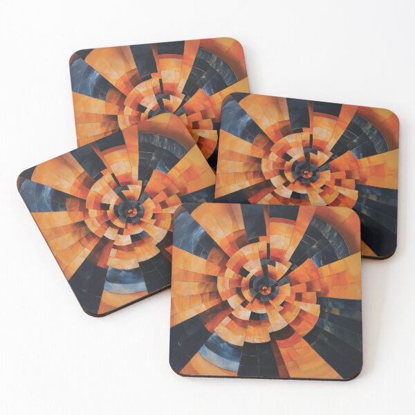 Item preview, A dynamic radial composition with blending tones of orange, yellow and dark blue. designed and sold by HEMRO.