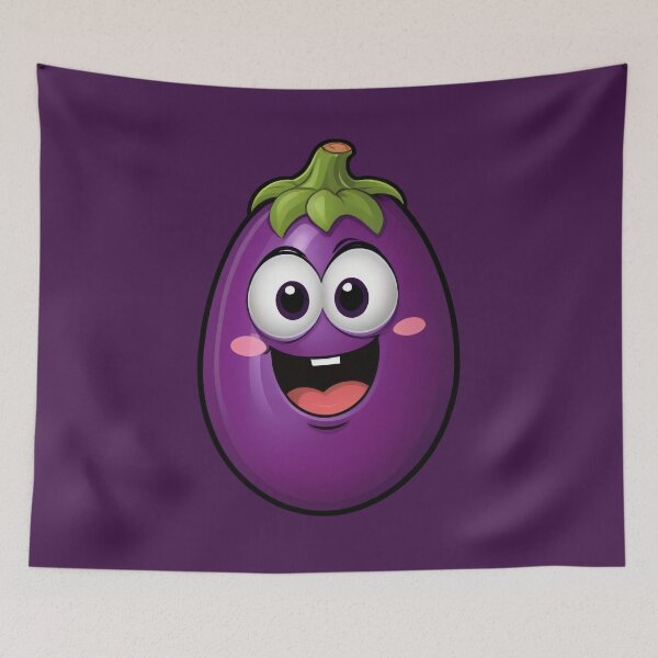 Item preview, Giggling Eggplant: A Veggie Cartoon designed and sold by REPTISLAV.