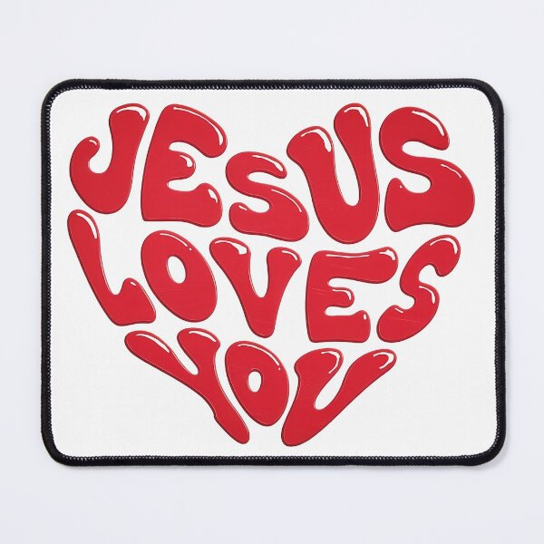 Item preview, Jesus Loves You - Heart of Love Typography Art designed and sold by Pro AguiZoul Art.