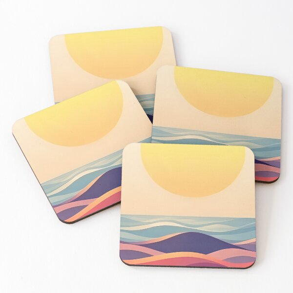 Item preview, The beauty of dusk captured in vibrant colors as the sun sets over a calm sea designed and sold by artistspark.