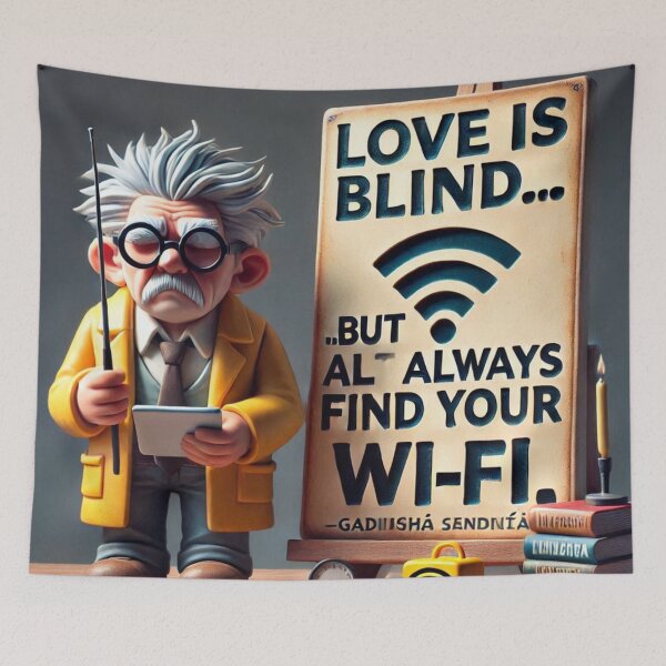 Item preview, Love is blind , but always find your wifi  designed and sold by Fazube.