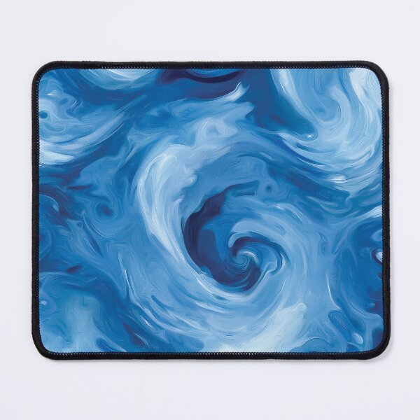 Item preview, An abstract design of swirling movements in shades of blue and white. designed and sold by HEMRO.