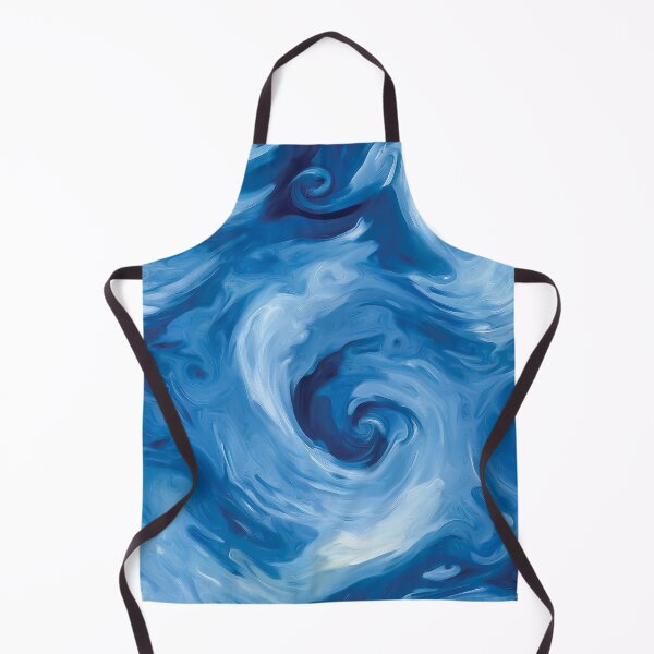 Item preview, An abstract design of swirling movements in shades of blue and white. designed and sold by HEMRO.