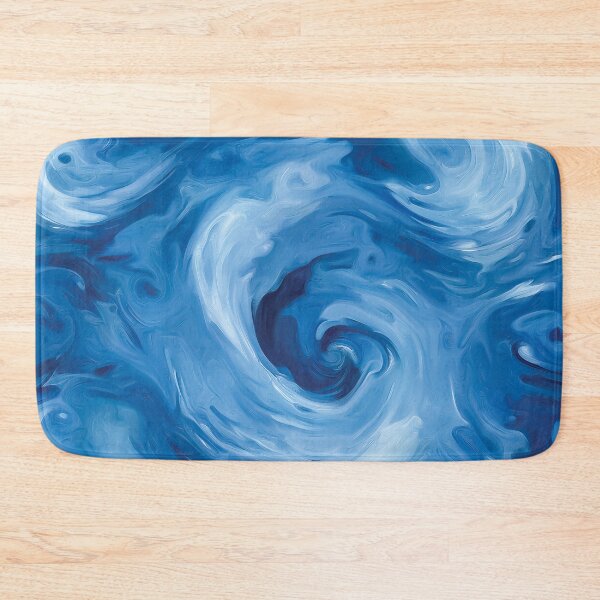 Item preview, An abstract design of swirling movements in shades of blue and white. designed and sold by HEMRO.