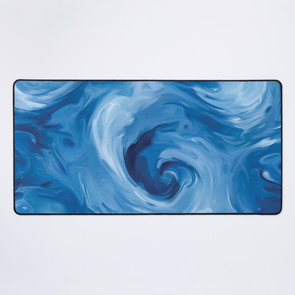 Item preview, An abstract design of swirling movements in shades of blue and white. designed and sold by HEMRO.