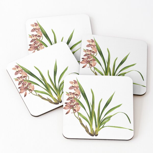 Item preview, Brown orchid Cymbidium exotic tropical flower inflorescence. designed and sold by MatyKotiv.